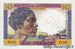 10 Francs DJIBUTI  1946 P.19s FDC