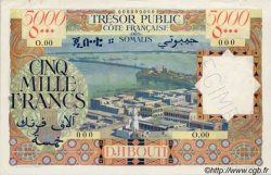 5000 Francs DJIBUTI  1952 P.29s AU