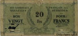 20 Francs NEUE HEBRIDEN  1943 P.02 fS