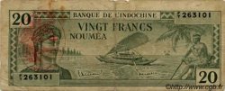 20 Francs NUOVE EBRIDI  1945 P.07 q.MB