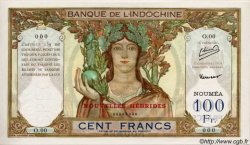 100 Francs NUEVAS HÉBRIDAS  1941 P.10s FDC