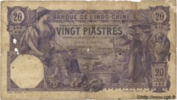20 Piastres INDOCINA FRANCESE Saïgon 1913 P.038b B