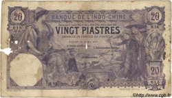 20 Piastres FRENCH INDOCHINA Saïgon 1917 P.038b G