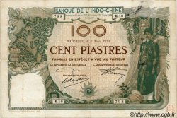 100 Piastres FRENCH INDOCHINA Haïphong 1914 P.018 F