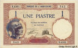 1 Piastre FRENCH INDOCHINA  1927 P.048b XF+
