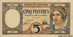 5 Piastres FRENCH INDOCHINA  1927 P.049b VF+