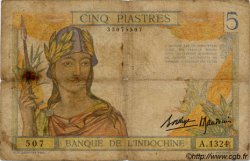 5 Piastres FRENCH INDOCHINA  1936 P.055b G