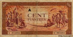 100 Piastres orange FRENCH INDOCHINA  1942 P.066 F