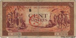 100 Piastres orange INDOCINA FRANCESE  1942 P.066 MB