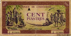 100 Piastres violet et vert FRENCH INDOCHINA  1944 P.067 F+
