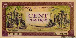 100 Piastres violet et vert FRENCH INDOCHINA  1944 P.067 XF+