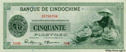 50 Piastres INDOCINA FRANCESE  1945 P.077s AU