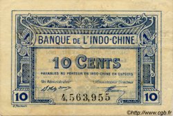 10 Cents FRENCH INDOCHINA  1920 P.043 VF