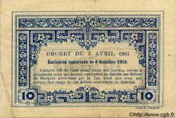10 Cents FRENCH INDOCHINA  1920 P.043 VF