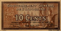 10 Cents FRENCH INDOCHINA  1939 P.085e UNC-