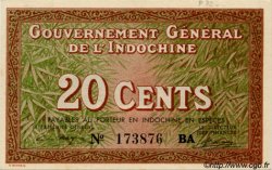 20 Cents INDOCINA FRANCESE  1939 P.086c SPL+