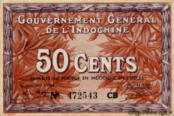 50 Cents INDOCINA FRANCESE  1939 P.087d AU