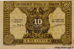 10 Cents INDOCHINE FRANÇAISE  1943 P.089