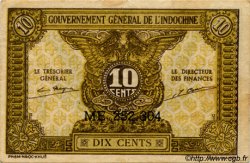 10 Cents INDOCINA FRANCESE  1943 P.089 AU
