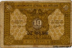 10 Cents INDOCINA FRANCESE  1943 P.089 MB