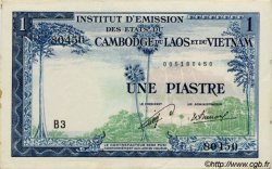 1 Piastre - 1 Kip FRENCH INDOCHINA  1954 P.100 AU