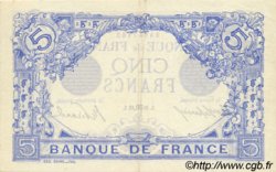5 Francs BLEU FRANCIA  1913 F.02.21 SPL