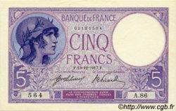 5 Francs VIOLET FRANCIA  1917 F.03.01