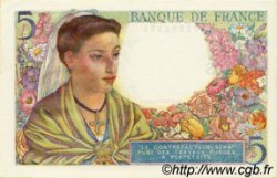 5 Francs BERGER FRANCE  1943 F.05.05 UNC-
