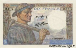 10 Francs MINEUR FRANKREICH  1946 F.08.15 ST