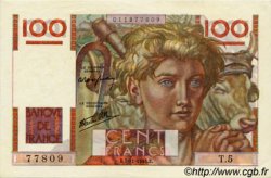 100 Francs JEUNE PAYSAN FRANCE  1945 F.28.01 UNC-