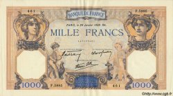 1000 Francs CÉRÈS ET MERCURE type modifié FRANKREICH  1939 F.38.33 VZ+