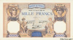 1000 Francs CÉRÈS ET MERCURE type modifié FRANKREICH  1939 F.38.34 fST+