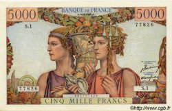 5000 Francs TERRE ET MER FRANKREICH  1949 F.48.01 VZ+