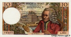 10 Francs VOLTAIRE FRANCIA  1972 F.62.58 FDC