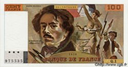 100 Francs DELACROIX FRANCE  1978 F.68.01 NEUF