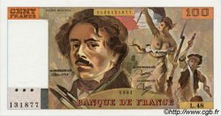 100 Francs DELACROIX modifié FRANCE  1981 F.69.05 UNC-
