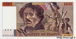 100 Francs DELACROIX imprimé en continu FRANCIA  1990 F.69bis.02a FDC