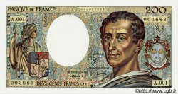 200 Francs MONTESQUIEU FRANCIA  1981 F.70.01A1 q.FDC