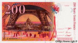 200 Francs EIFFEL FRANCE  1995 F.75.01A UNC