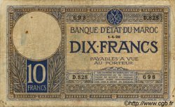10 Francs MARUECOS  1926 P.11b