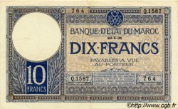 10 Francs MAROKKO  1931 P.17a fVZ