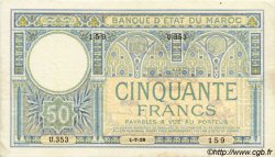 50 Francs MOROCCO  1928 P.13 XF