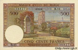 500 Francs MAROKKO  1956 P.46 VZ