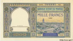 1000 Francs MAROKKO  1921 P.16a VZ