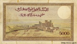 5000 Francs MARUECOS  1942 P.23b BC+
