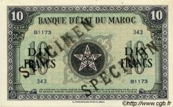 10 Francs MAROKKO  1944 P.25s fST+
