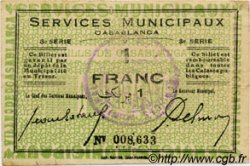 1 Franc MARUECOS Casablanca 1919 P.- MBC
