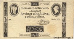 25 Livres FRANCE  1791 Laf.147 XF-