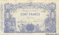 100 Francs 1862 Indices noirs FRANCE  1875 F.A39.11 VF