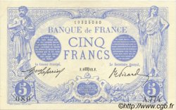 5 Francs BLEU FRANCIA  1912 F.02.08 AU+